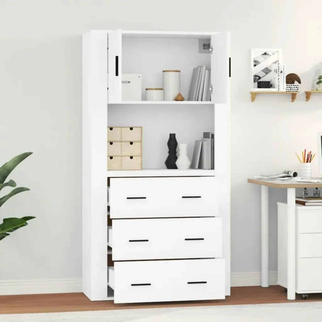 Highboard White Engineered Wood 3185383