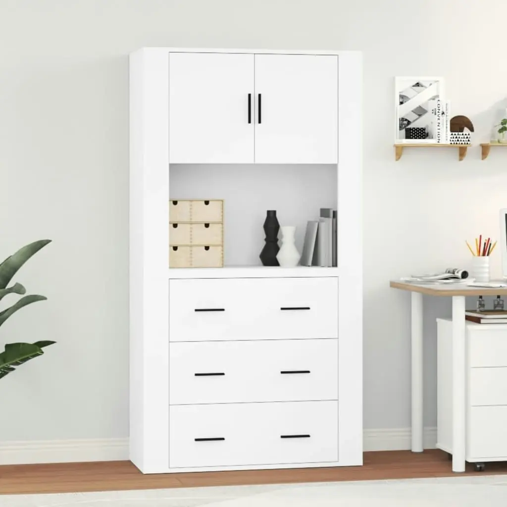 Highboard White Engineered Wood 3185383