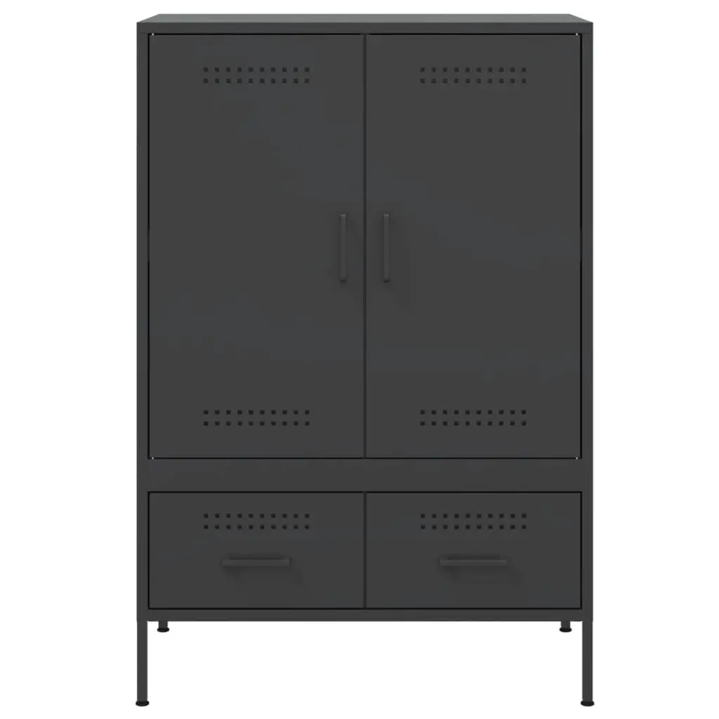 Highboard Black 68x39x101.5 cm Cold-rolled Steel 843108