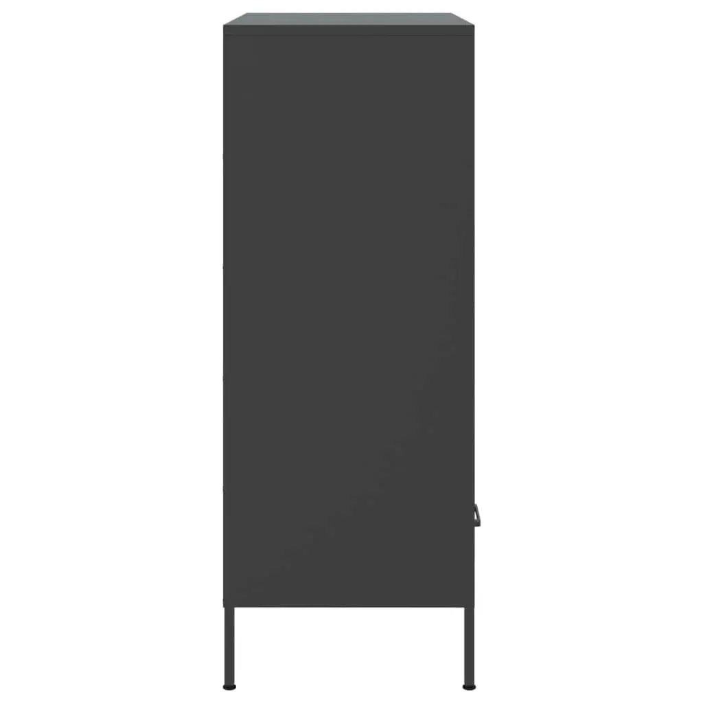 Highboard Black 68x39x101.5 cm Cold-rolled Steel 843108