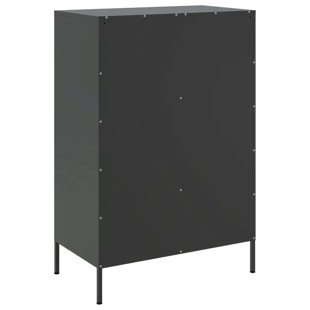 Highboard Black 68x39x101.5 cm Cold-rolled Steel 843108