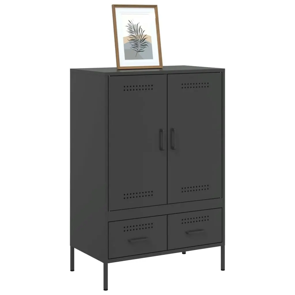 Highboard Black 68x39x101.5 cm Cold-rolled Steel 843108