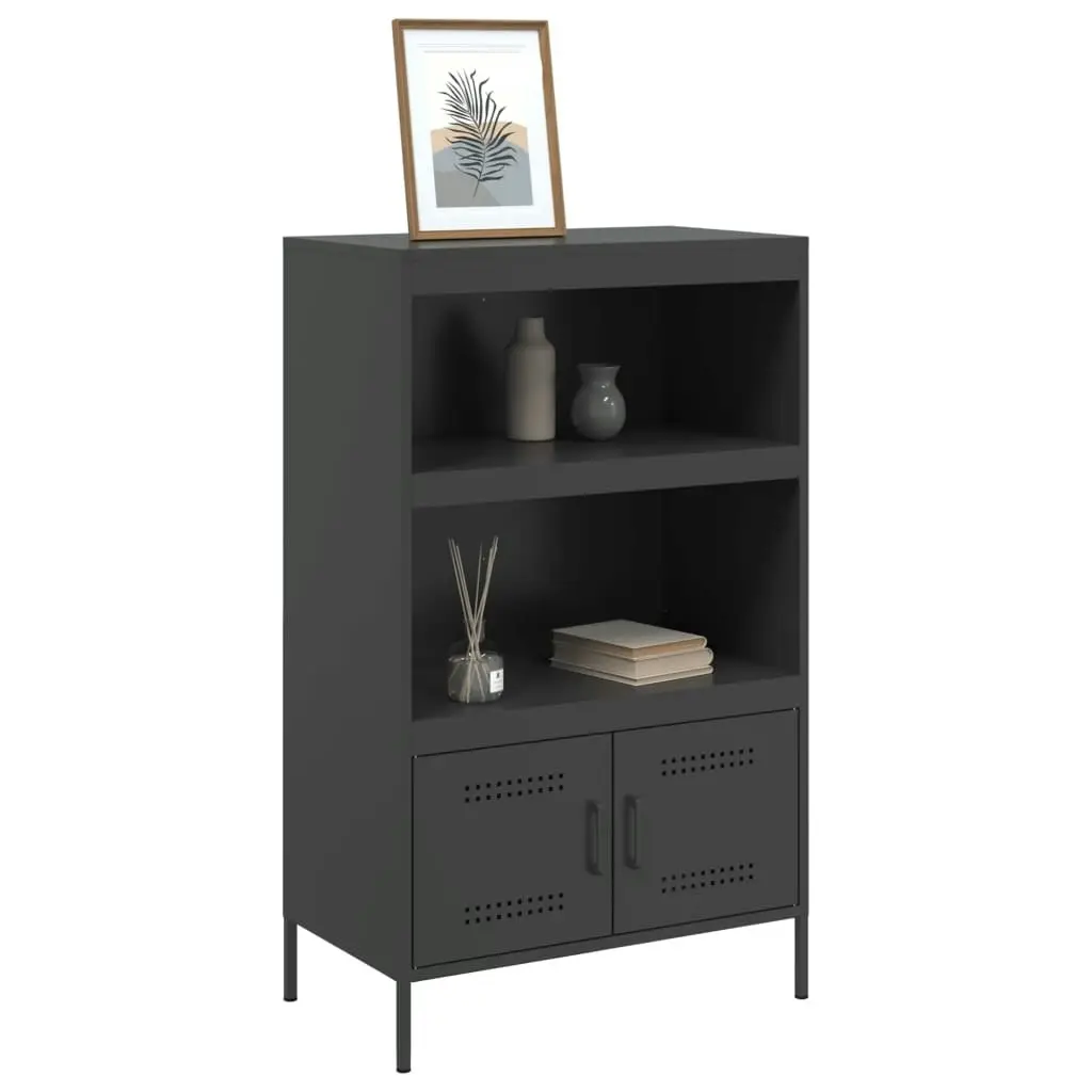 Highboard Black 68x39x113 cm Steel 842970