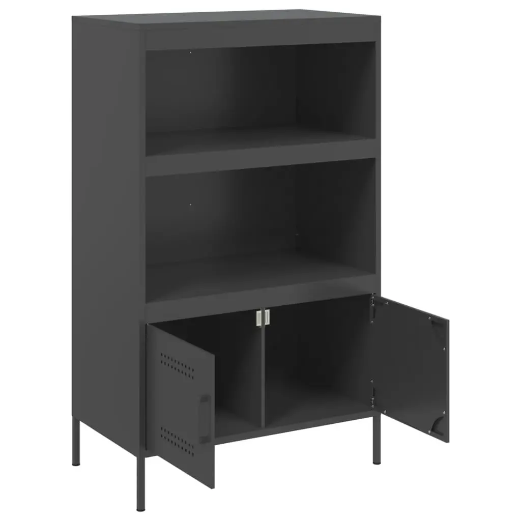 Highboard Black 68x39x113 cm Steel 842970