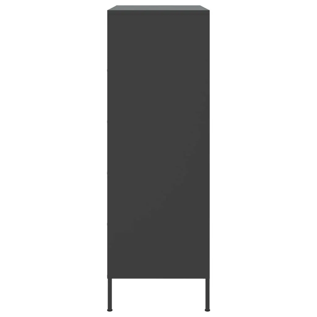 Highboard Black 68x39x113 cm Steel 842970