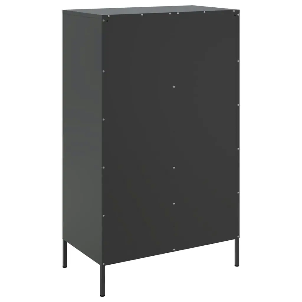 Highboard Black 68x39x113 cm Steel 842958