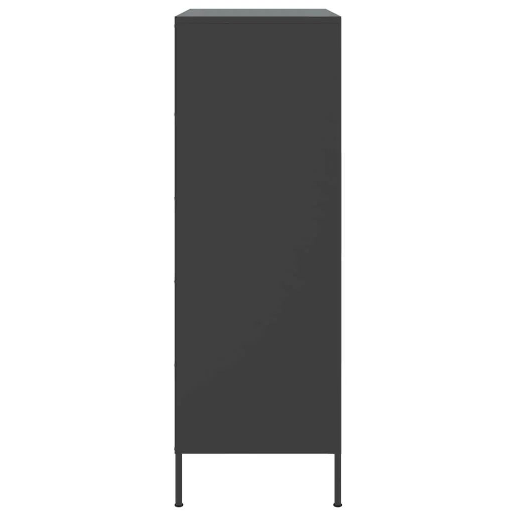 Highboard Black 68x39x113 cm Steel 842958