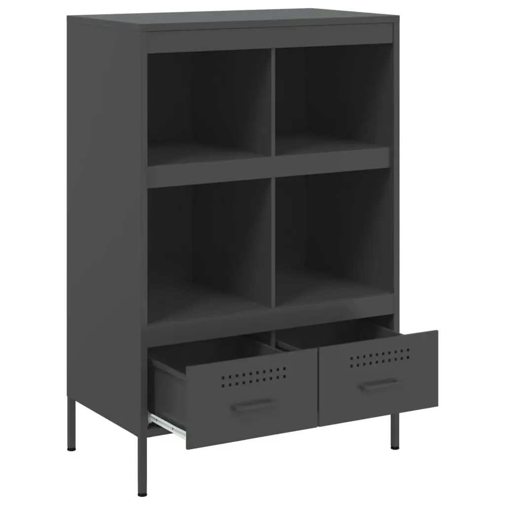 Highboard Black 68x39x101.5 cm Cold-rolled Steel 843102