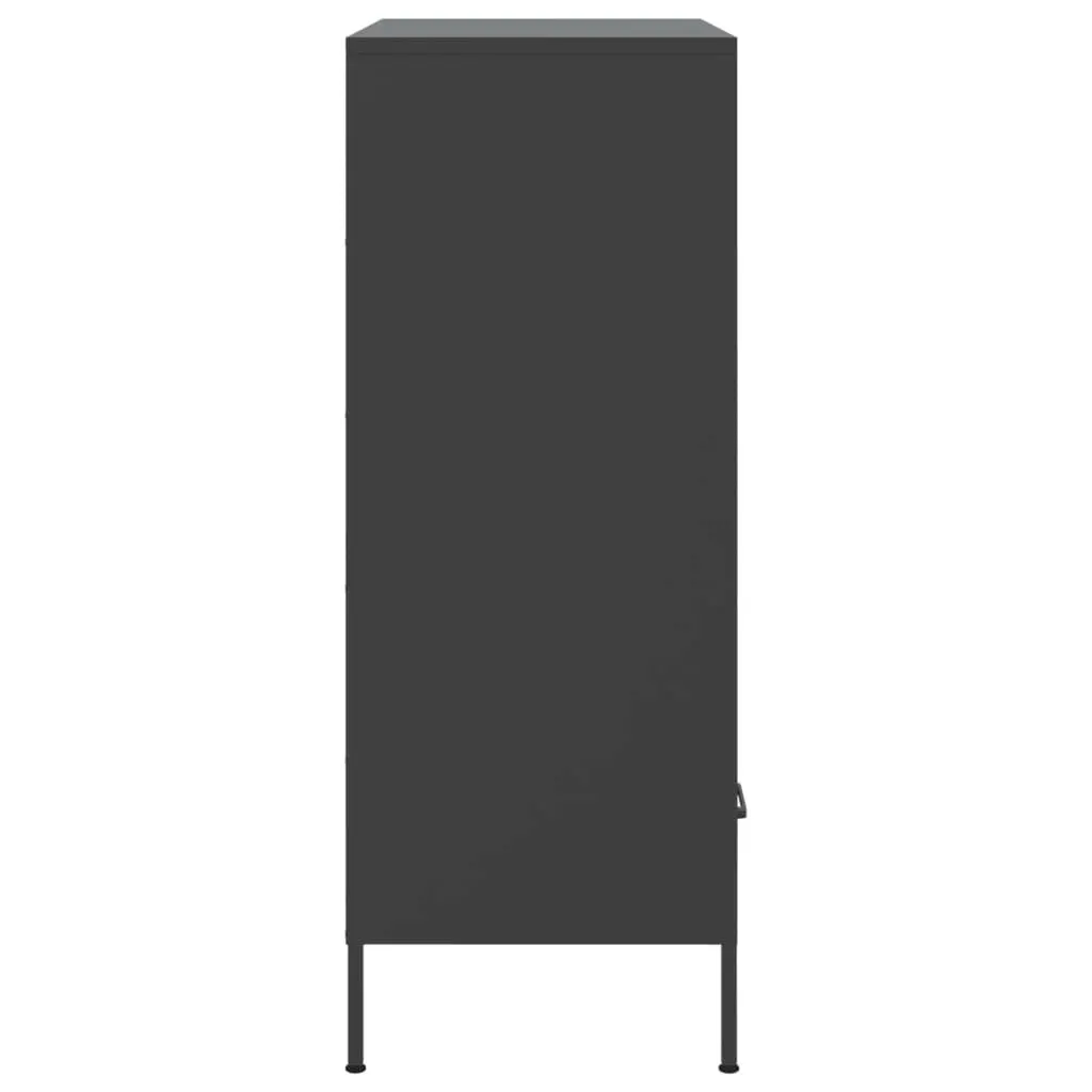 Highboard Black 68x39x101.5 cm Cold-rolled Steel 843102