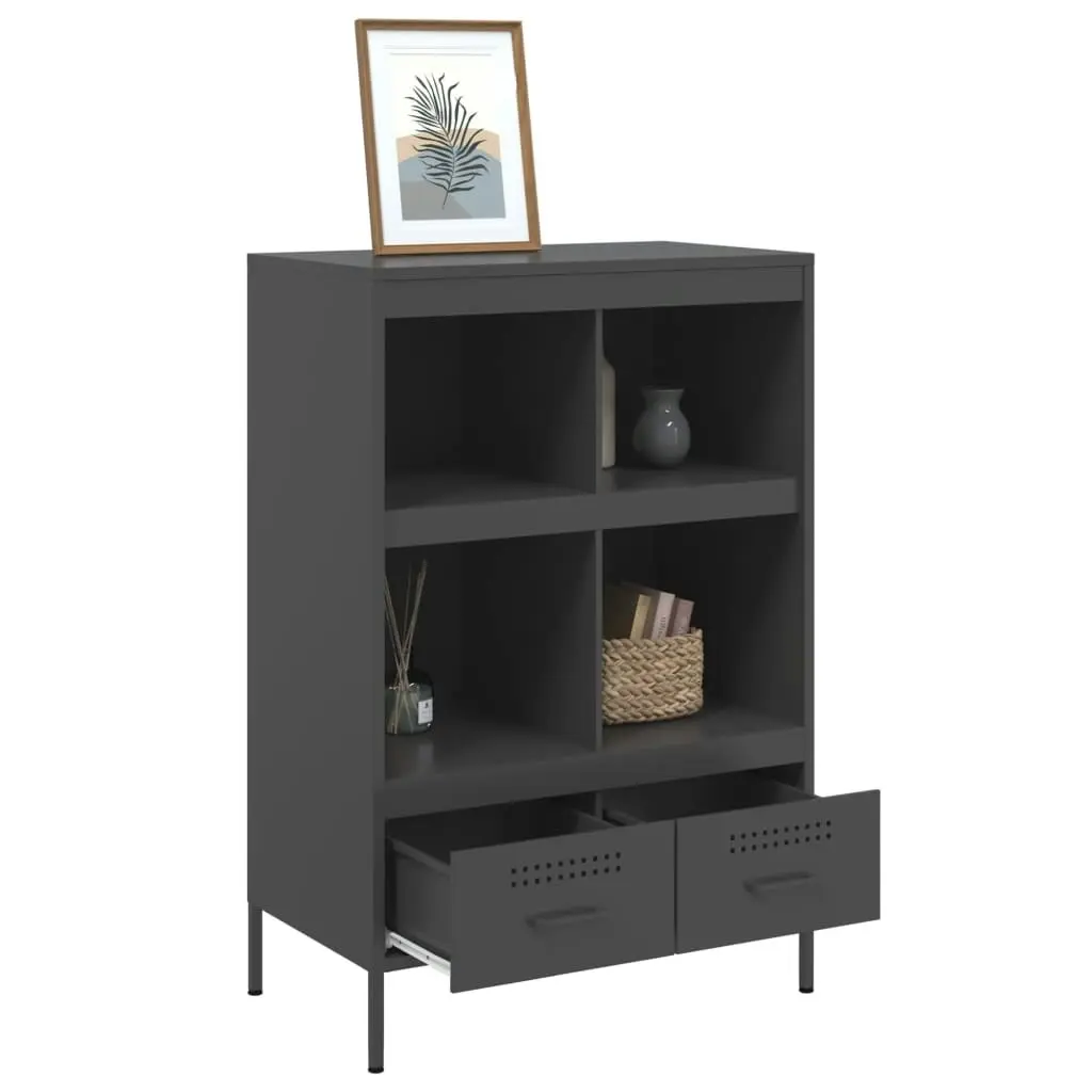 Highboard Black 68x39x101.5 cm Cold-rolled Steel 843102