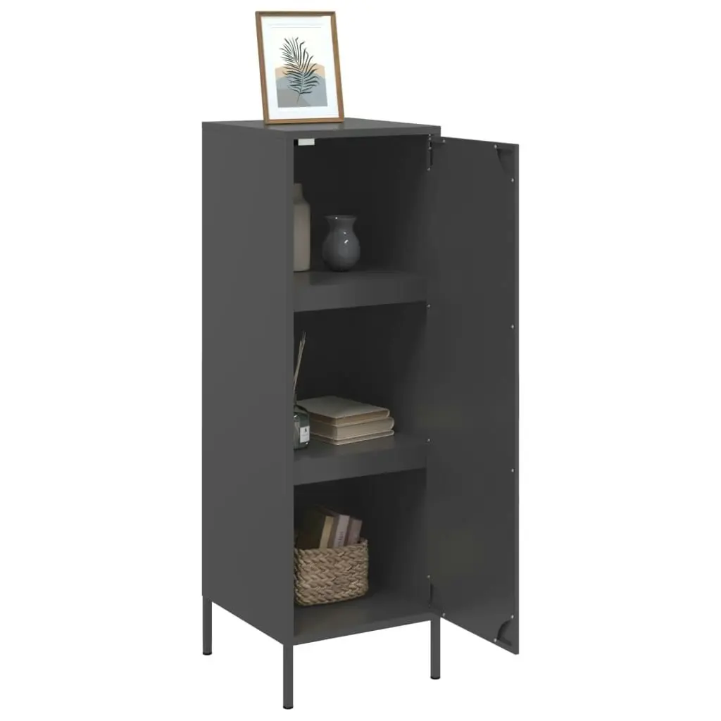 Highboard Black 36x39x113 cm Steel 843006