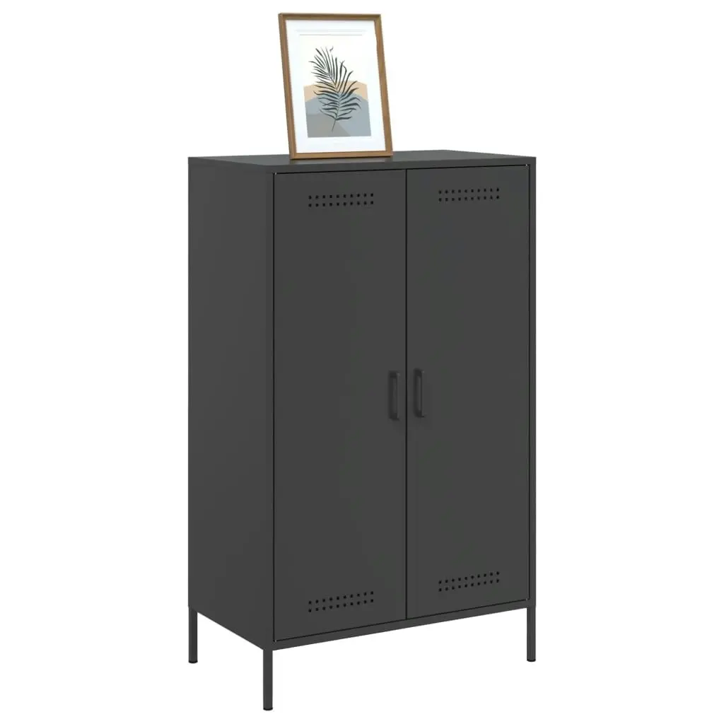 Highboard Black 68x39x113 cm Steel 842964