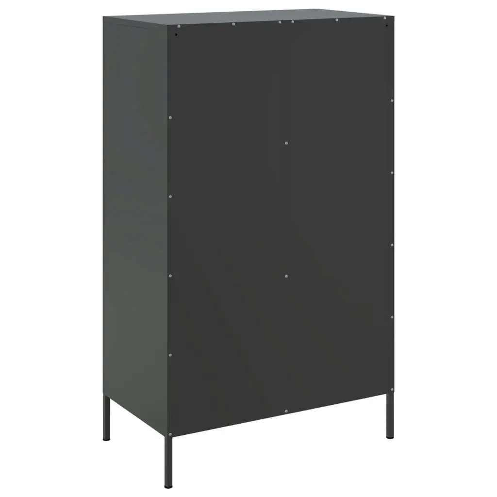 Highboard Black 68x39x113 cm Steel 842964