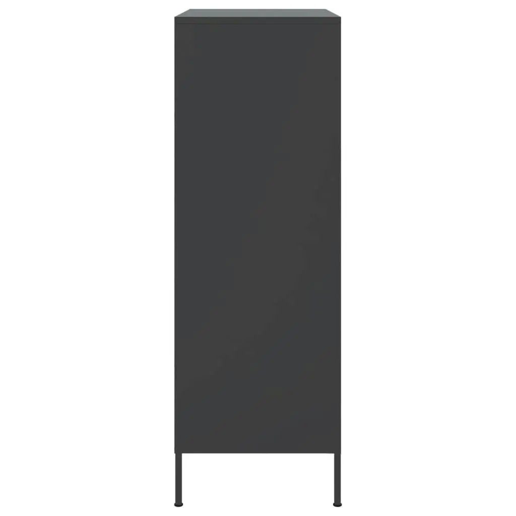 Highboard Black 68x39x113 cm Steel 842964