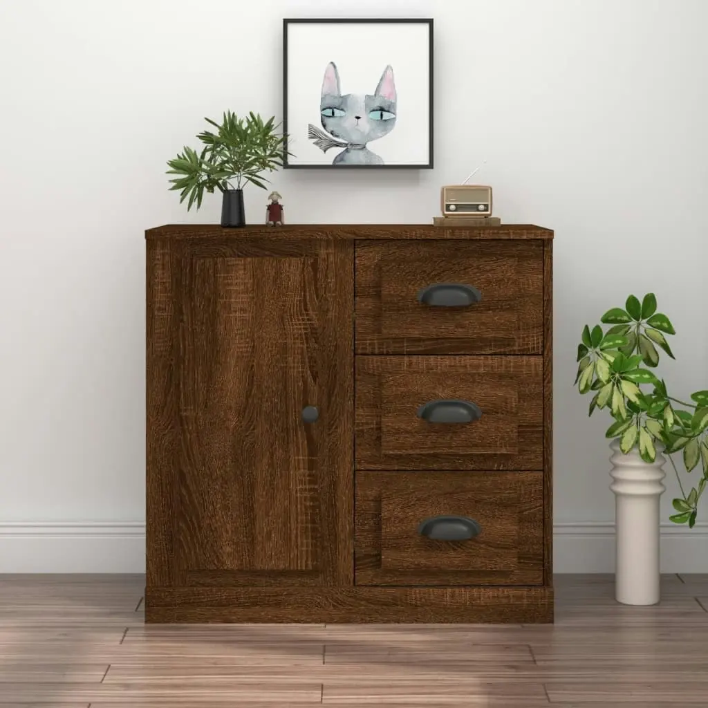 Sideboard Brown Oak 70x35.5x67.5 cm Engineered Wood 816199