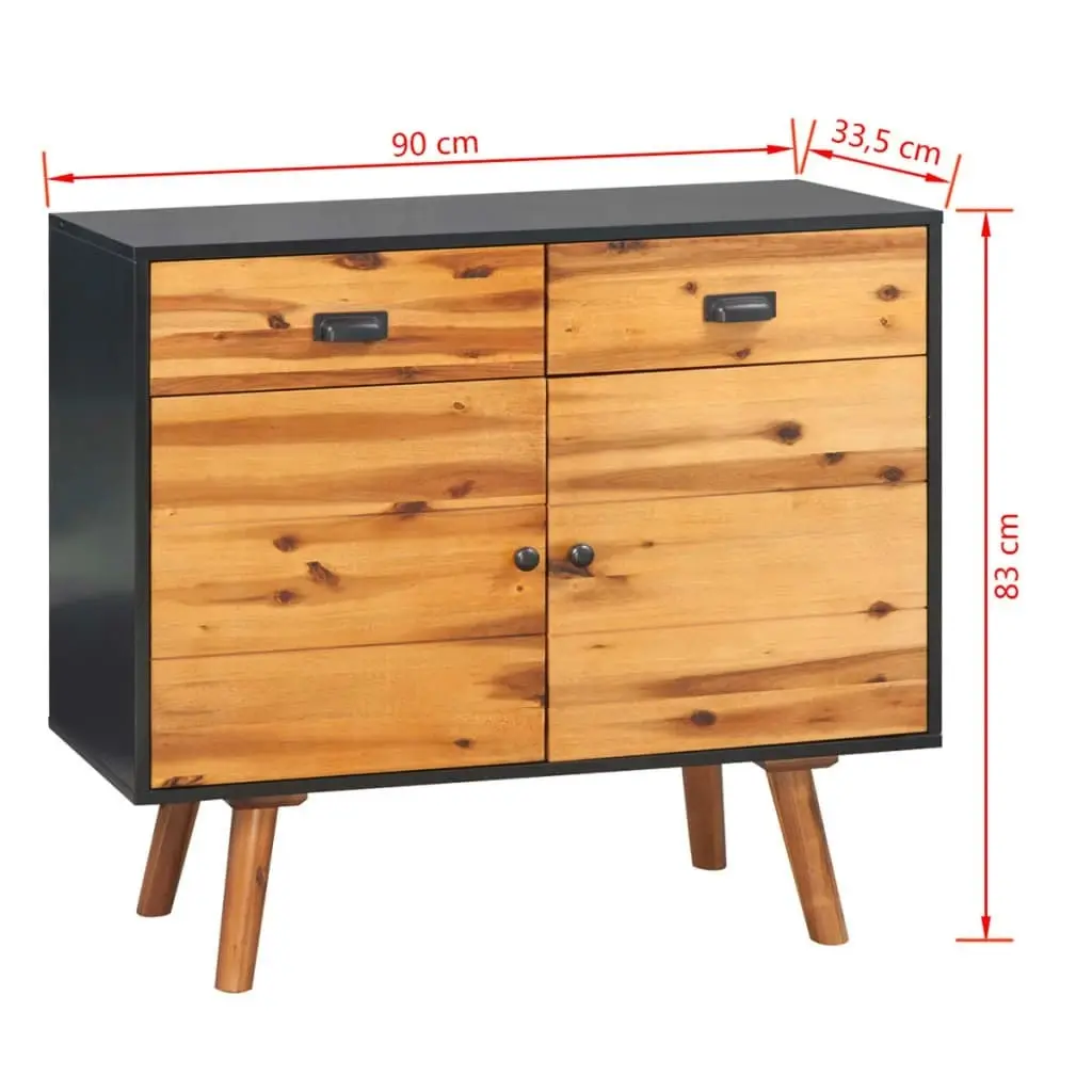 Sideboard Solid Acacia Wood 90x33.5x83 cm 245480