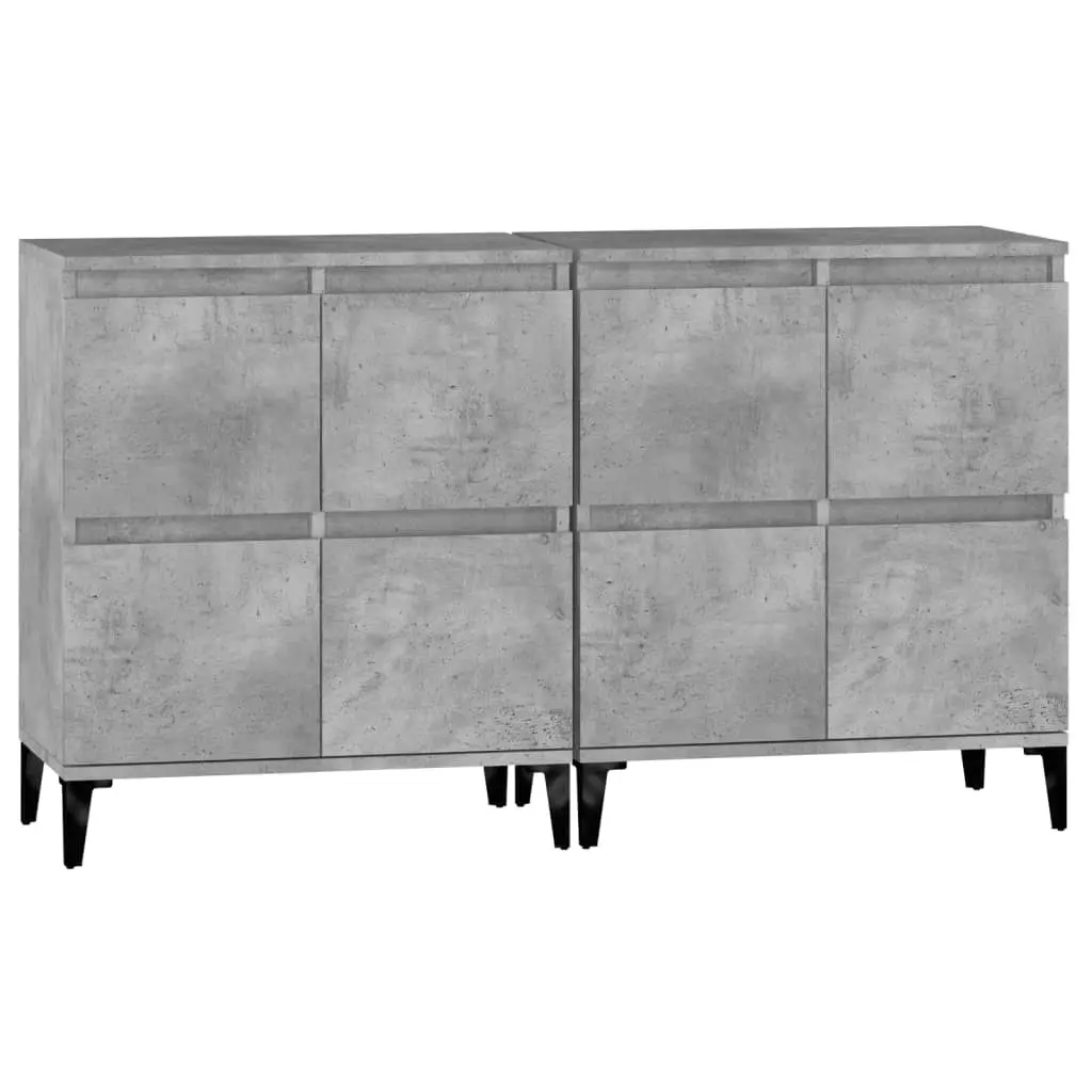 Sideboard 2 pcs Concrete Grey 60x35x70 cm Engineered Wood 3185763