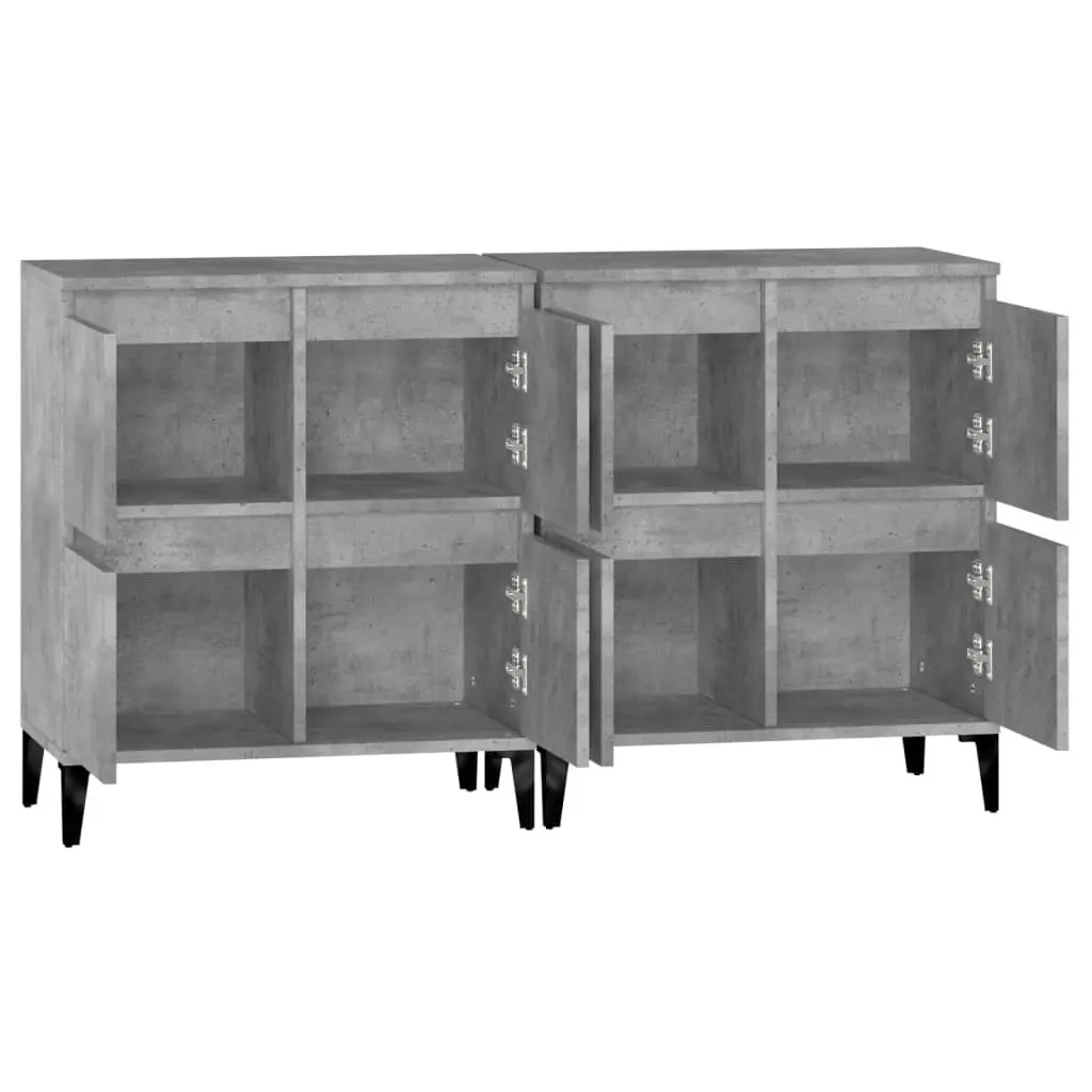 Sideboard 2 pcs Concrete Grey 60x35x70 cm Engineered Wood 3185763