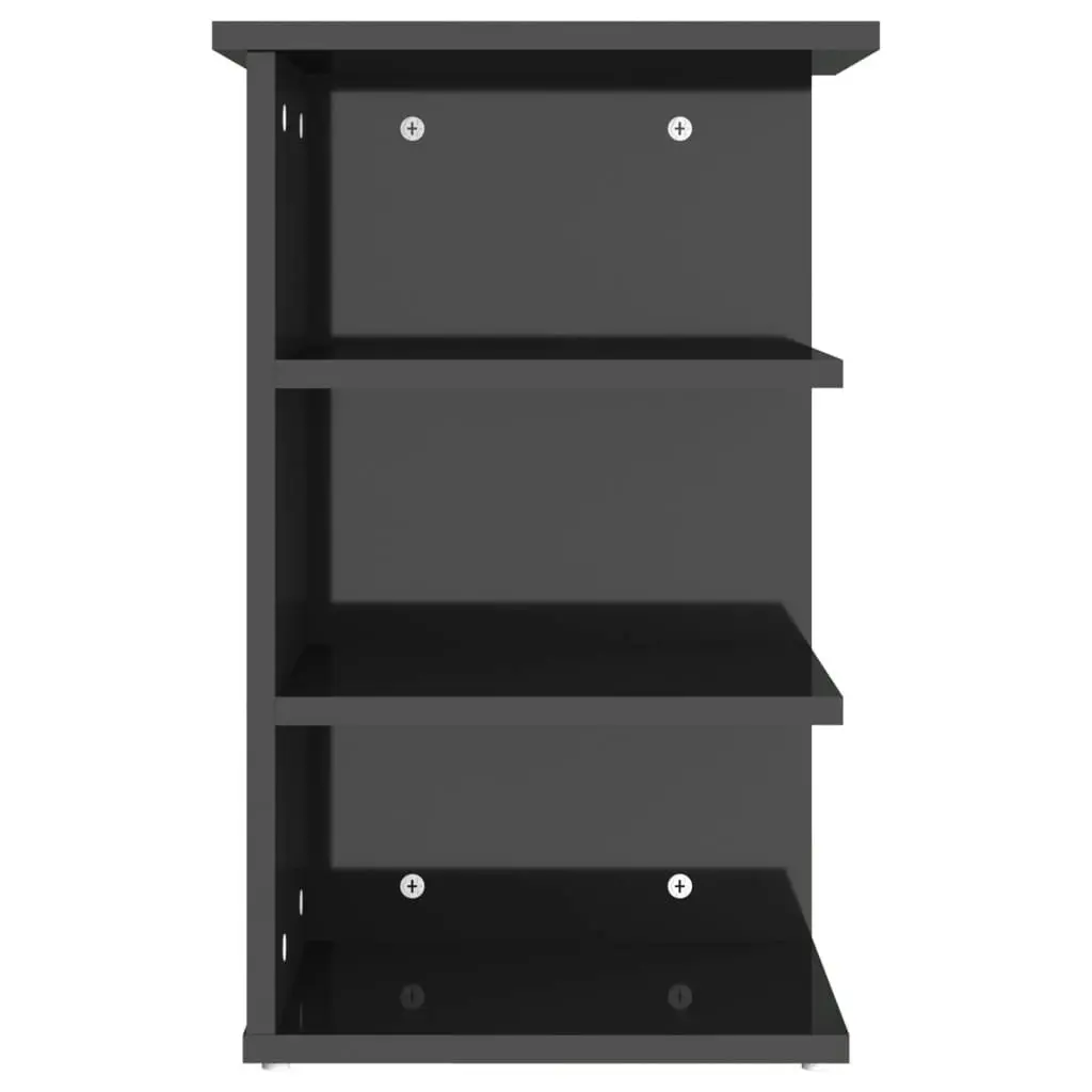 Side Cabinet High Gloss Black 35x35x55 cm Engineered Wood 806281