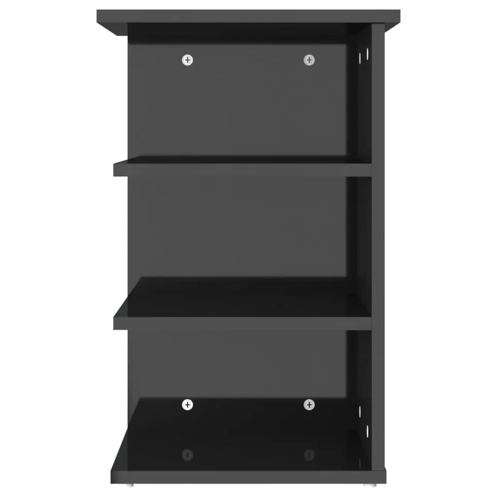 Side Cabinet High Gloss Black 35x35x55 cm Engineered Wood 806281