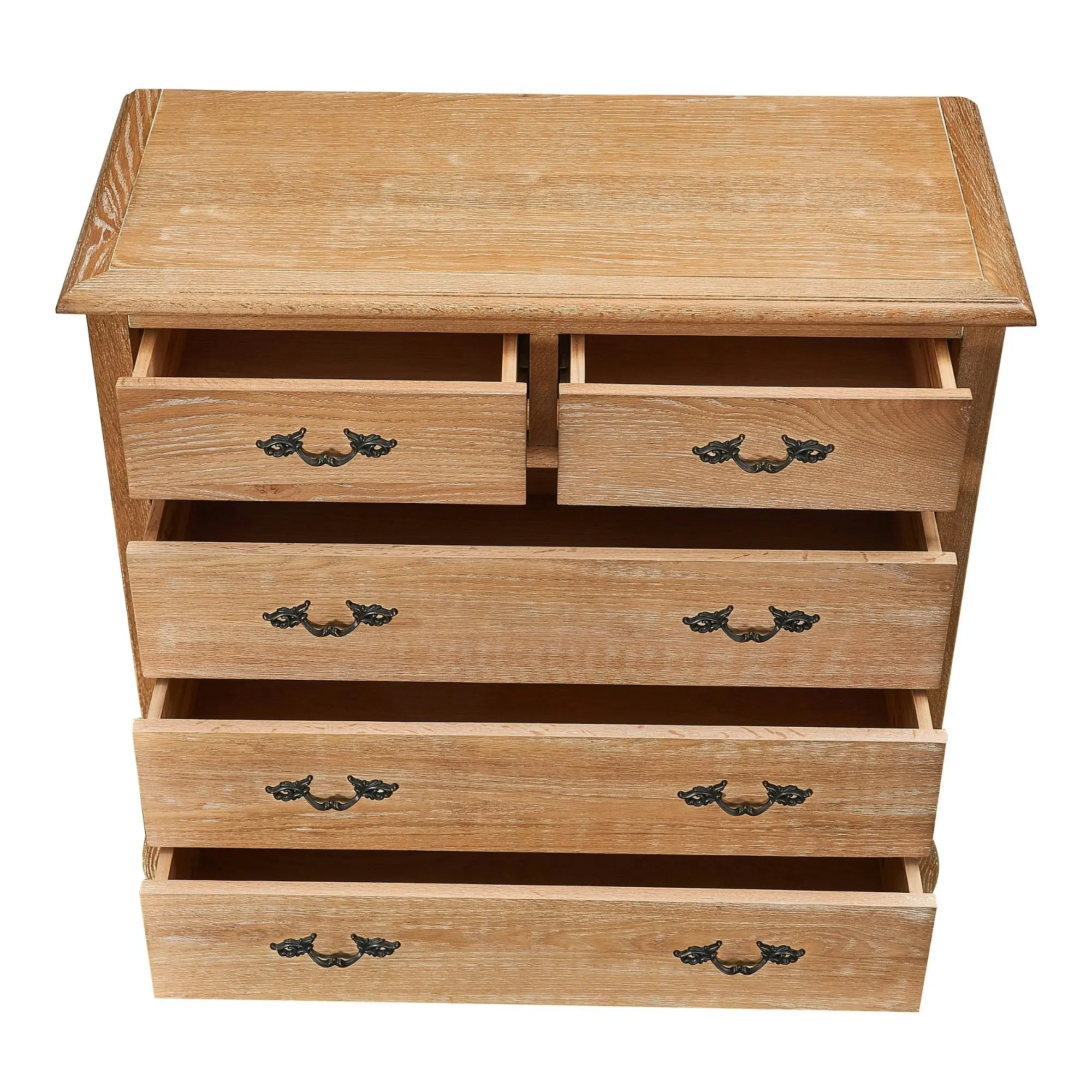 Bali 3pc Bedside Tallboy Set Oak