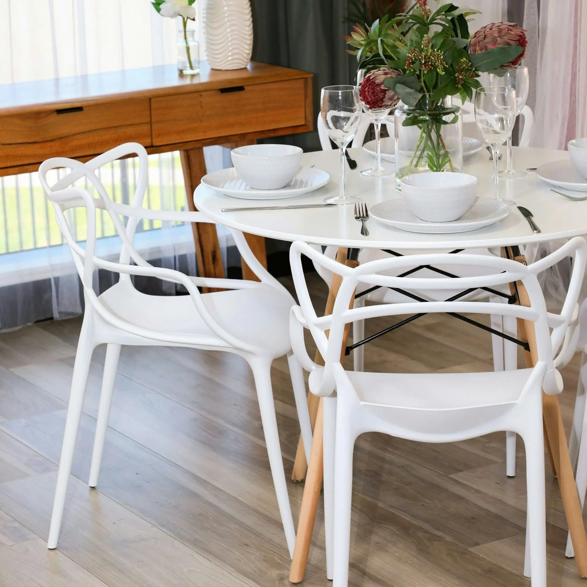 Manly Set of 4 Dining Chair White