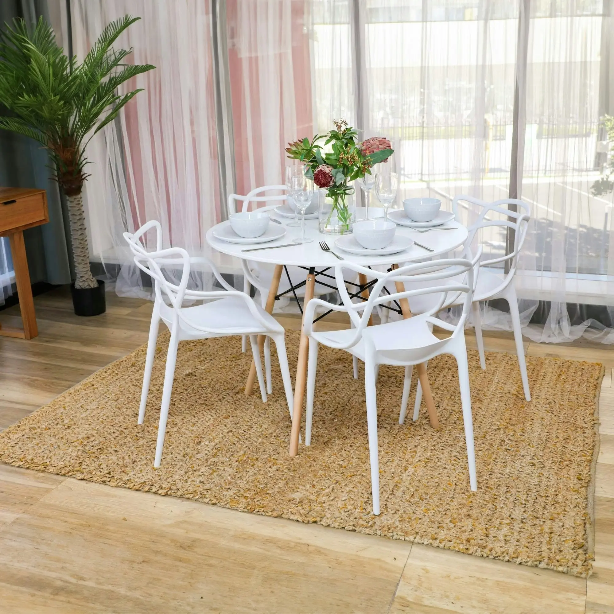 Manly Set of 4 Dining Chair White