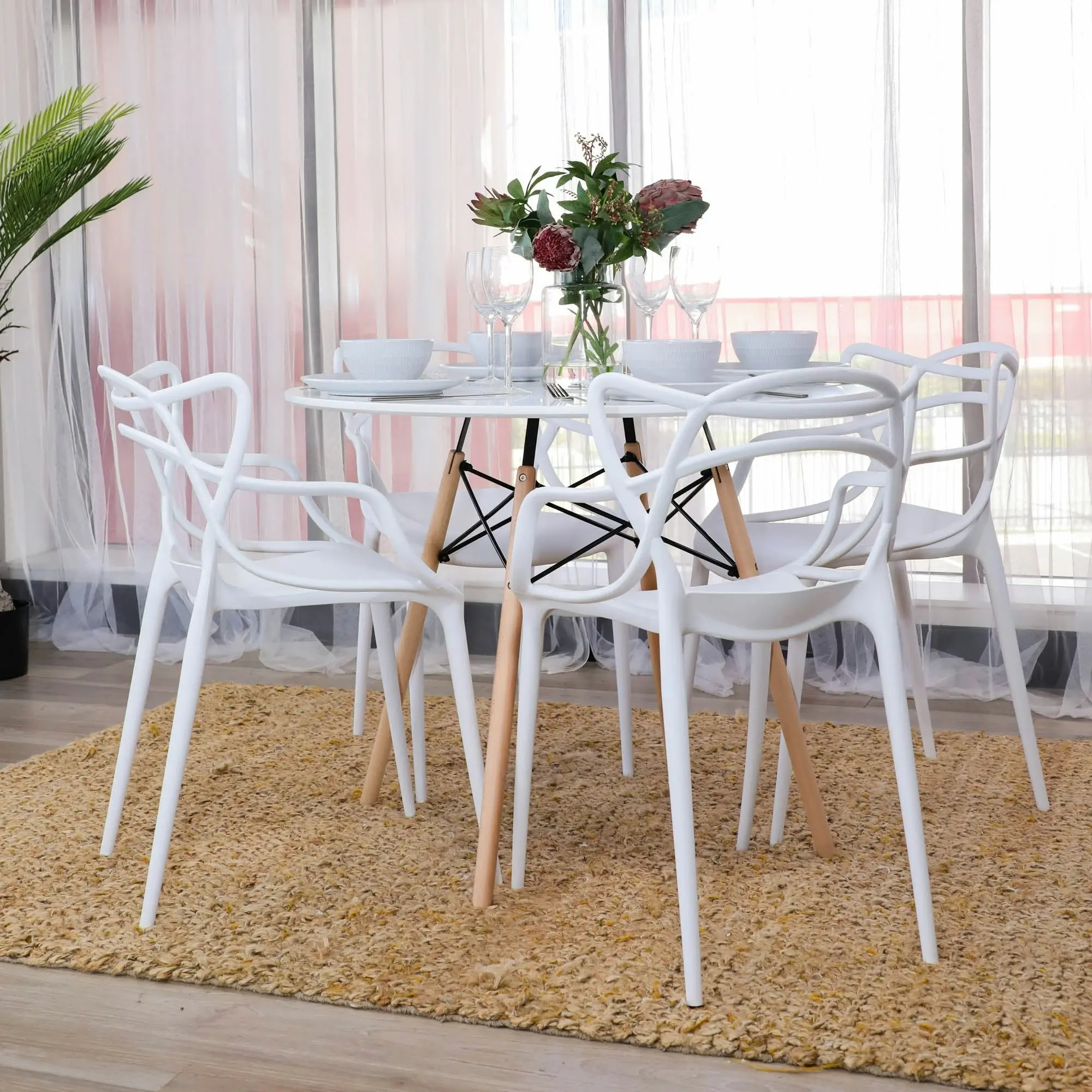 Manly Set of 4 Dining Chair White