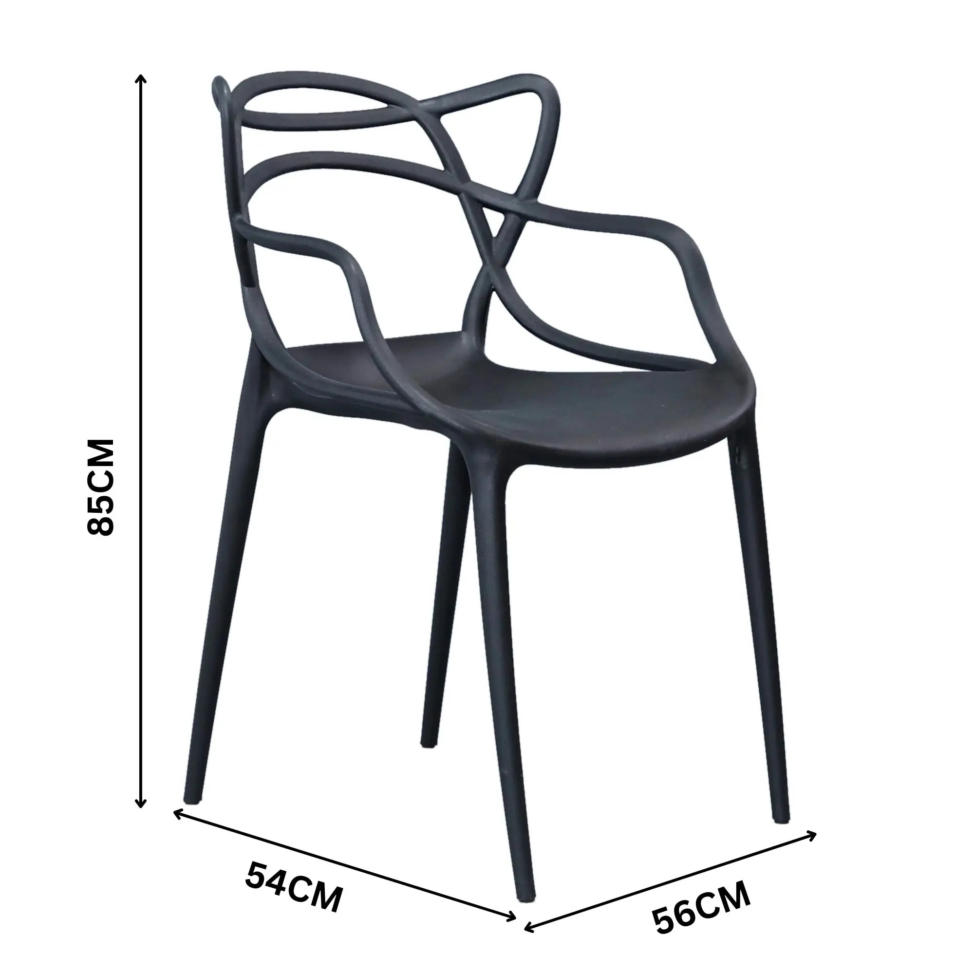 Manly Set of 4 Dining Chair Black