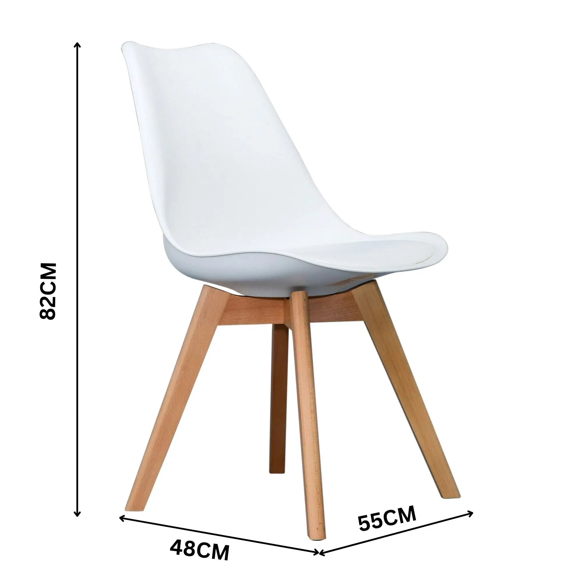 Lucian Set of 2 Dining Chair White