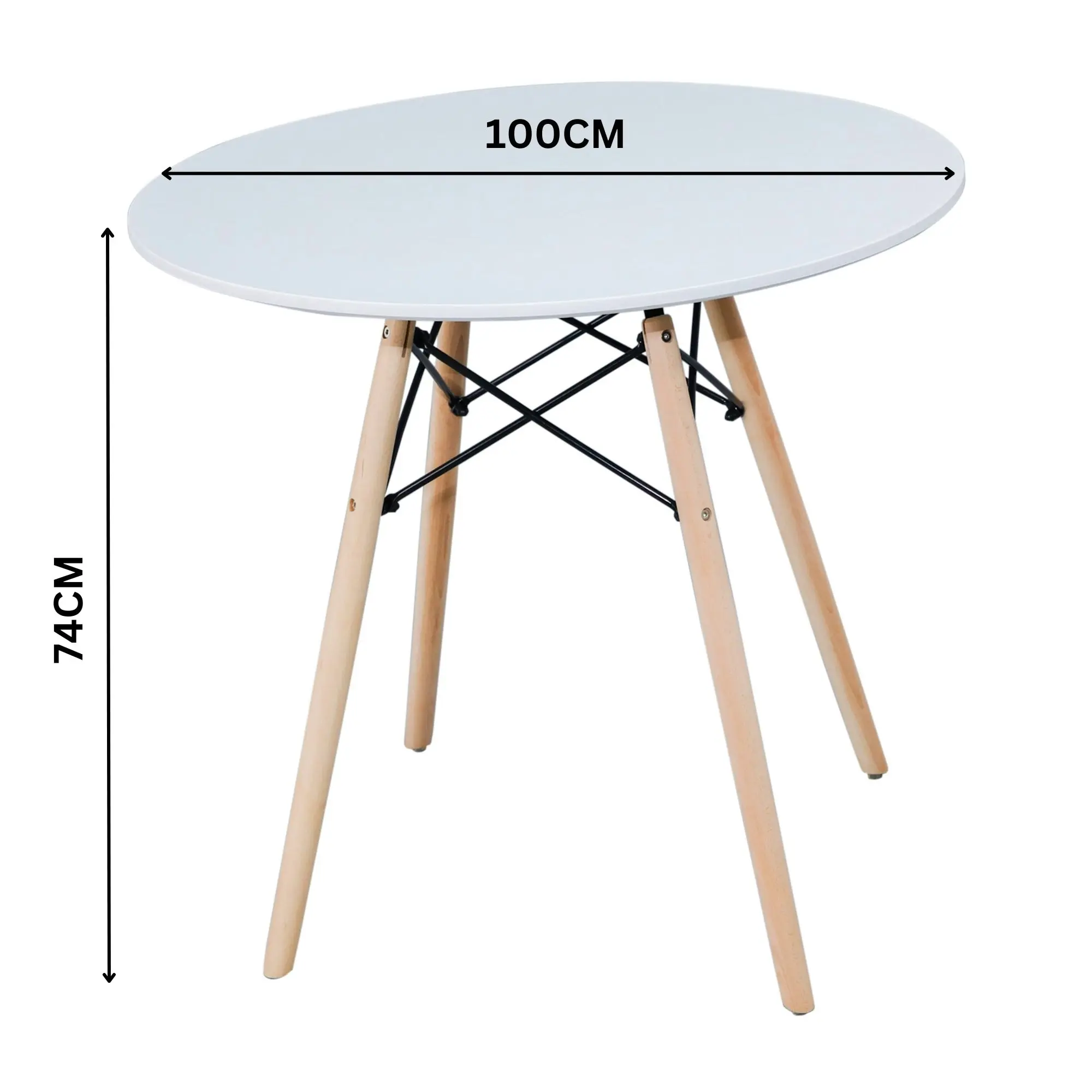 Sokar 100cm Round Dining Table White