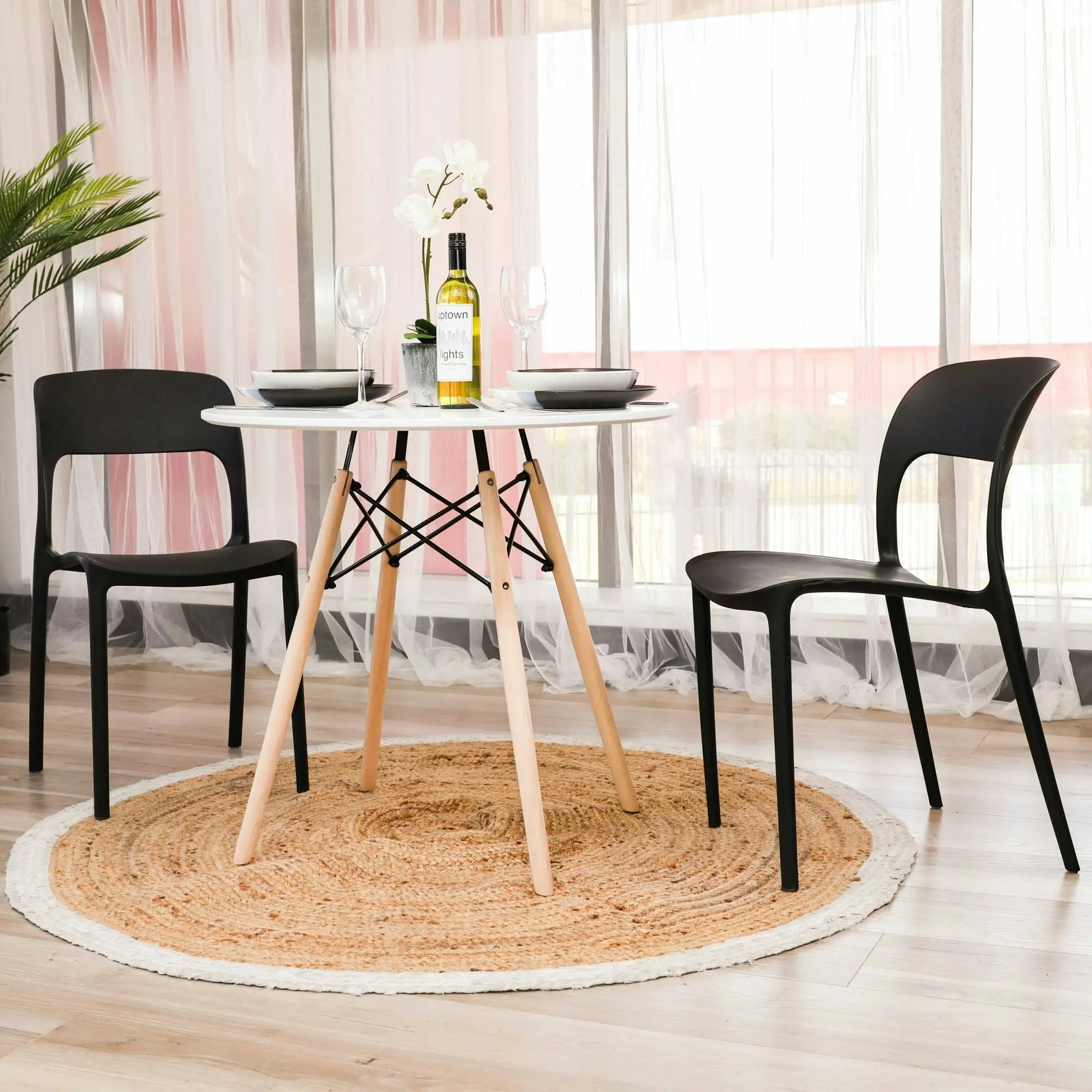 Everly Set of 4 Dining Chair Black