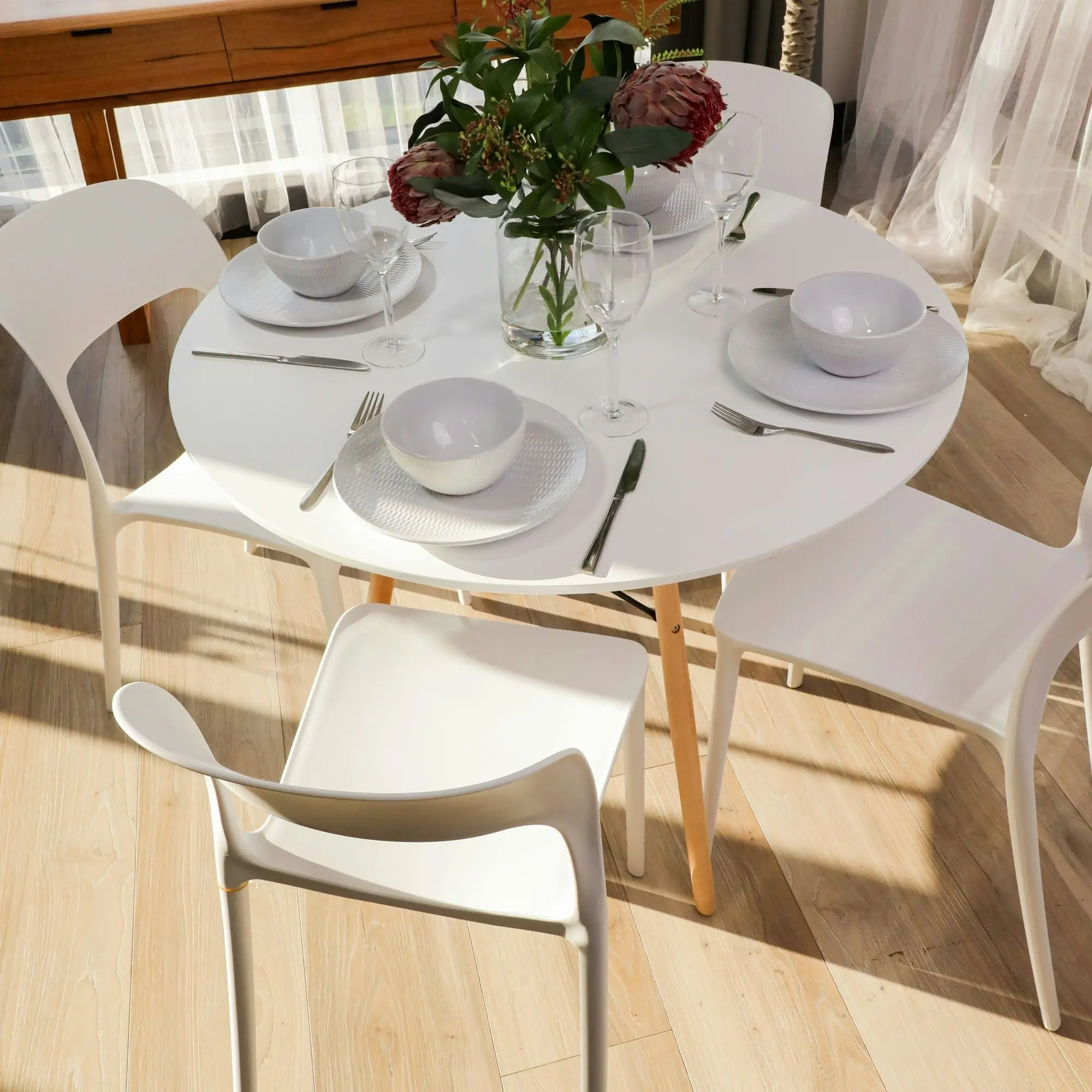 Everly Set of 4 Dining Chair White