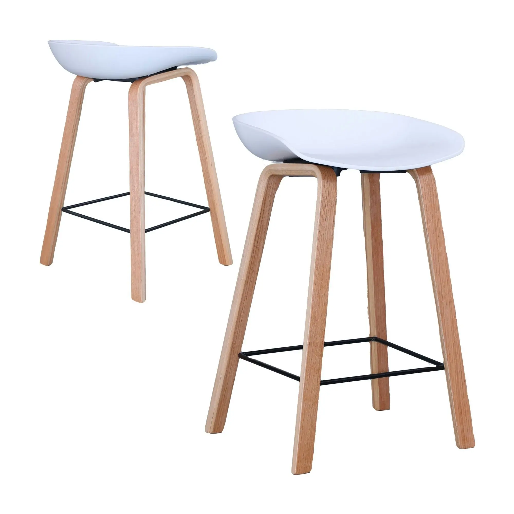 Replica Hay Set of 2 Bar Stool Seat White Oak