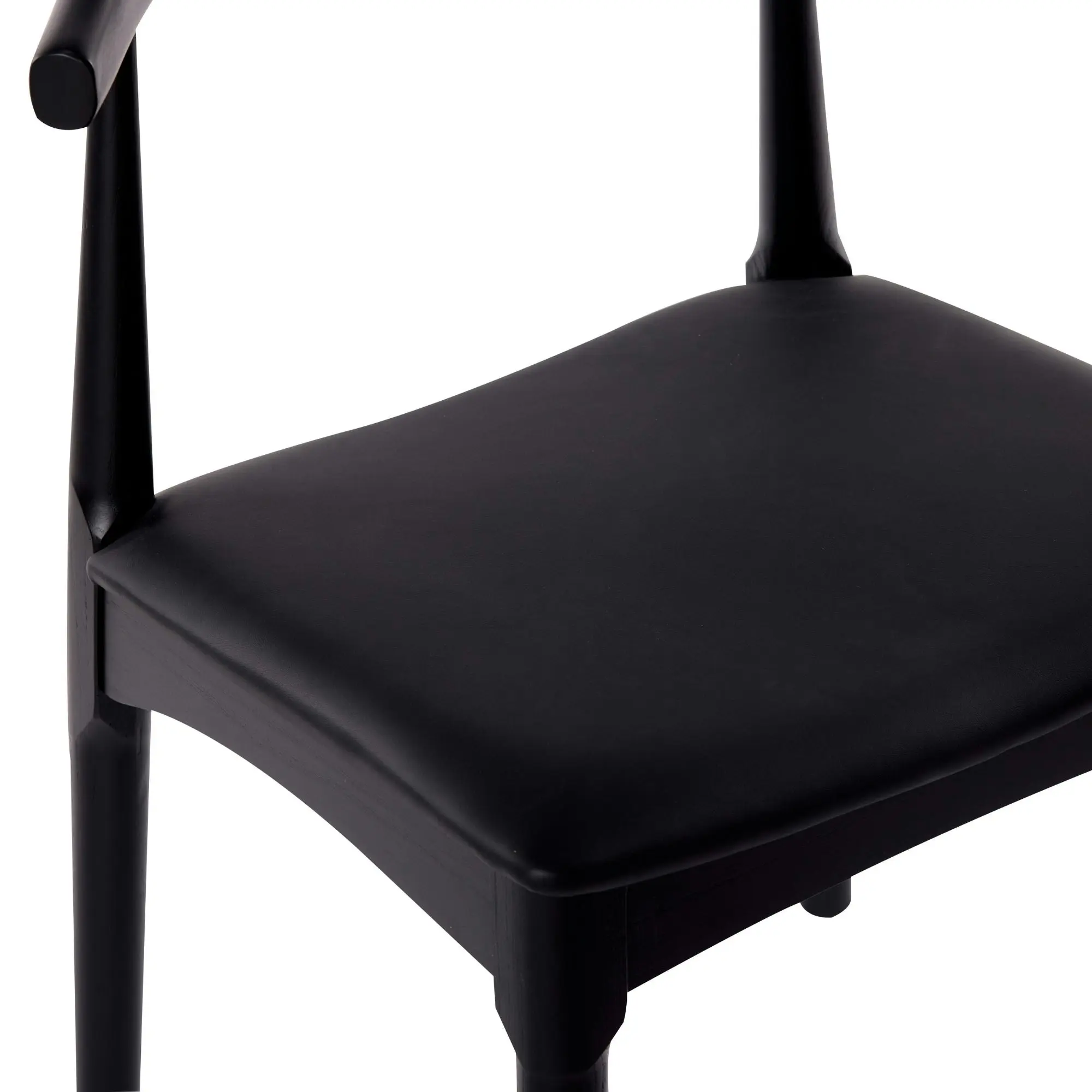 Henrik 2pc Set Dining Chair Replica Hans Wenger Elbow Black