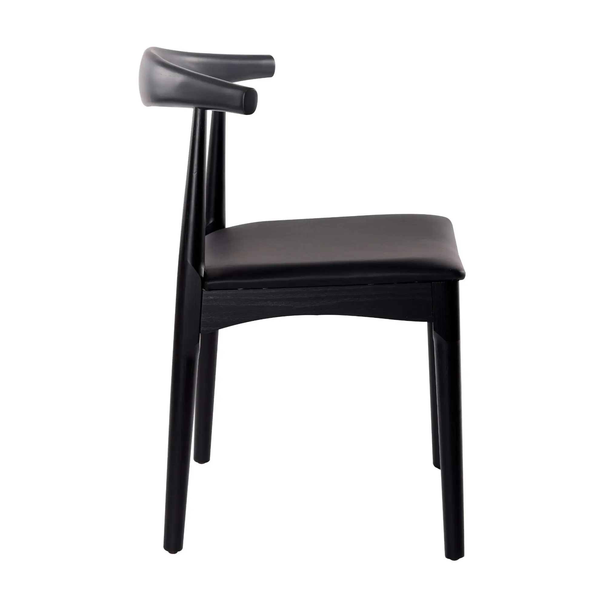 Henrik 2pc Set Dining Chair Replica Hans Wenger Elbow Black