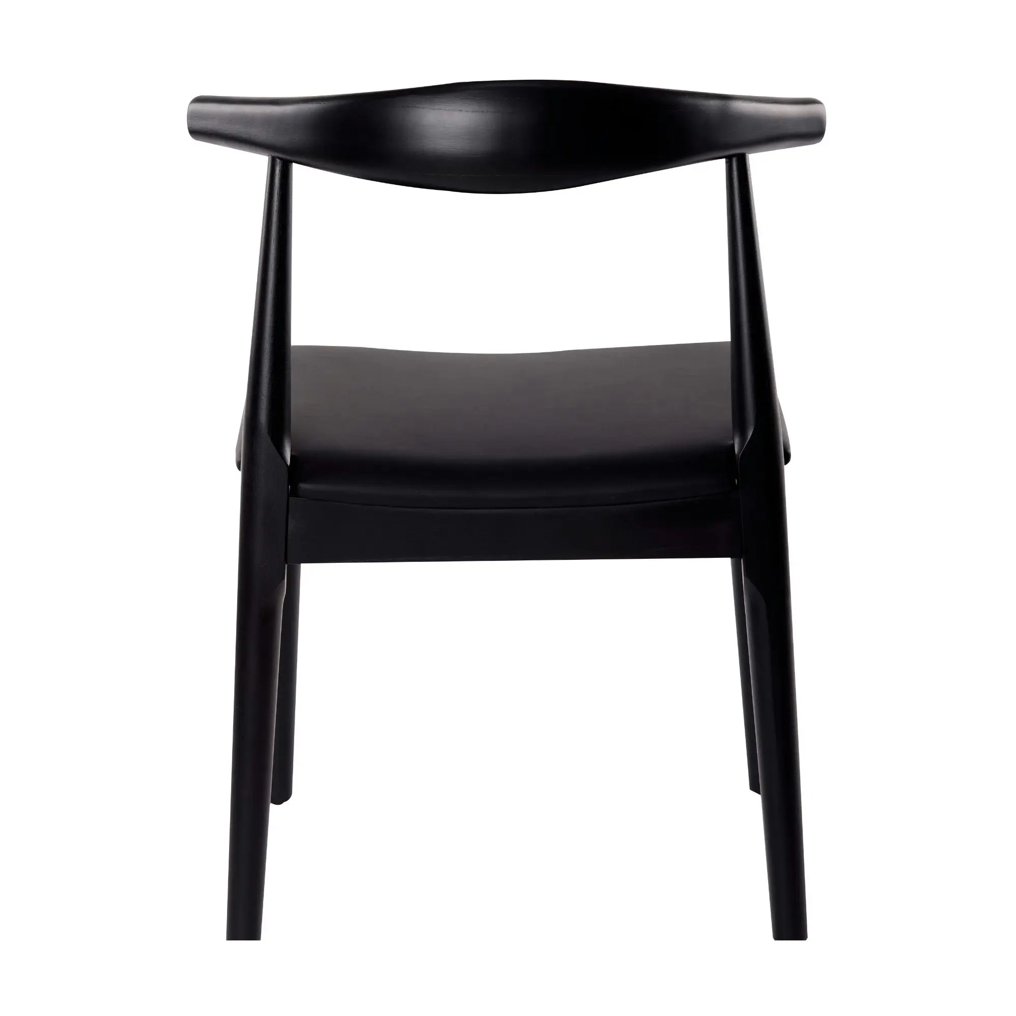 Henrik 2pc Set Dining Chair Replica Hans Wenger Elbow Black