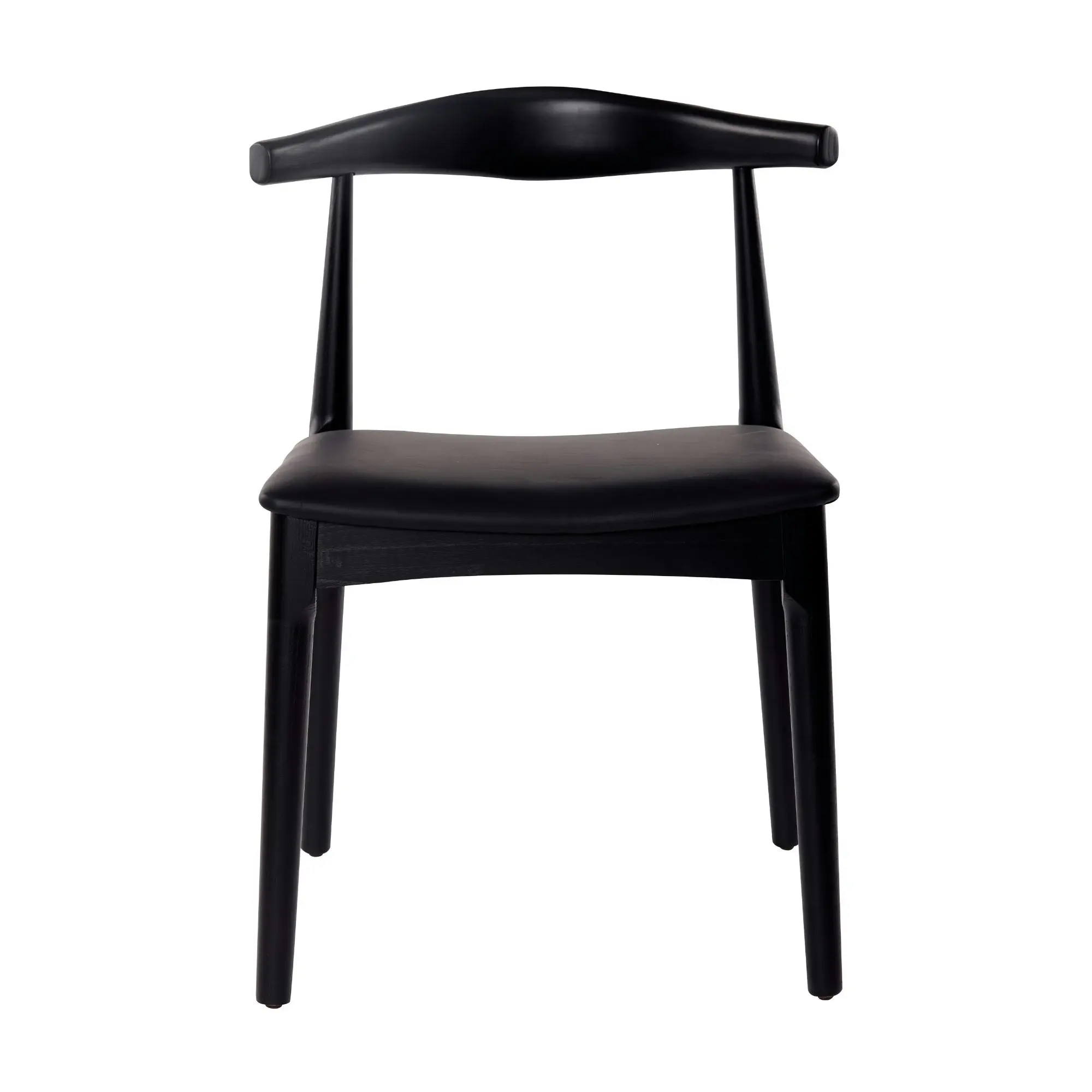 Henrik 2pc Set Dining Chair Replica Hans Wenger Elbow Black