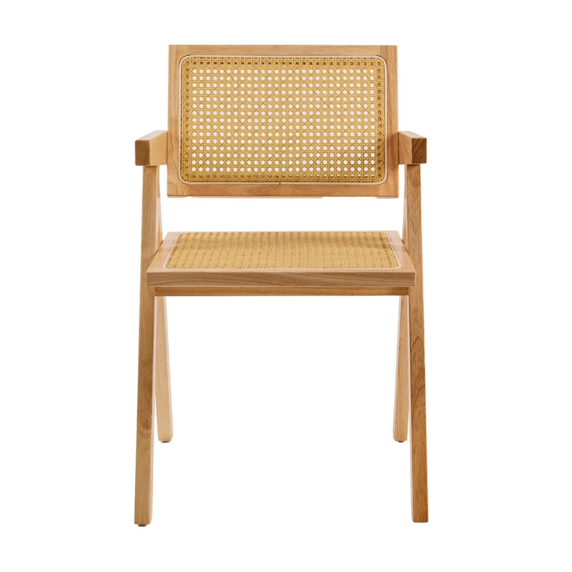 Korina Carver 2pc Set Dining Chair Rattan Wicker Natural