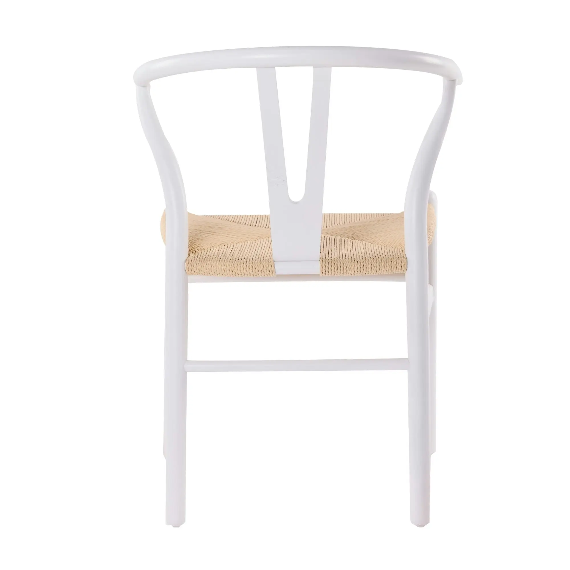 Ark Wishbone 2pc Set Dining Chair Replica Hans Wenger White