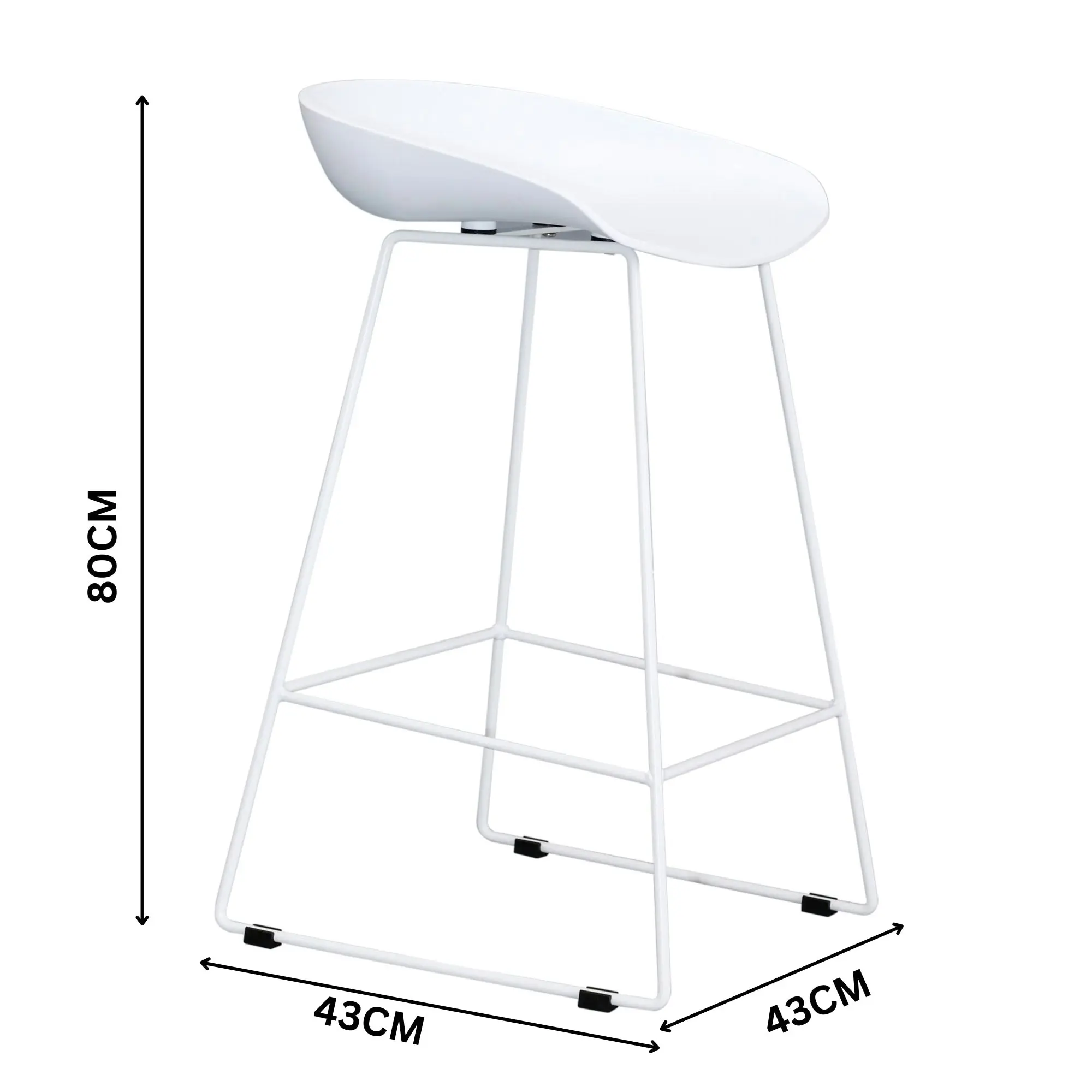 Replica Hay Set of 2 Bar Stool Seat White