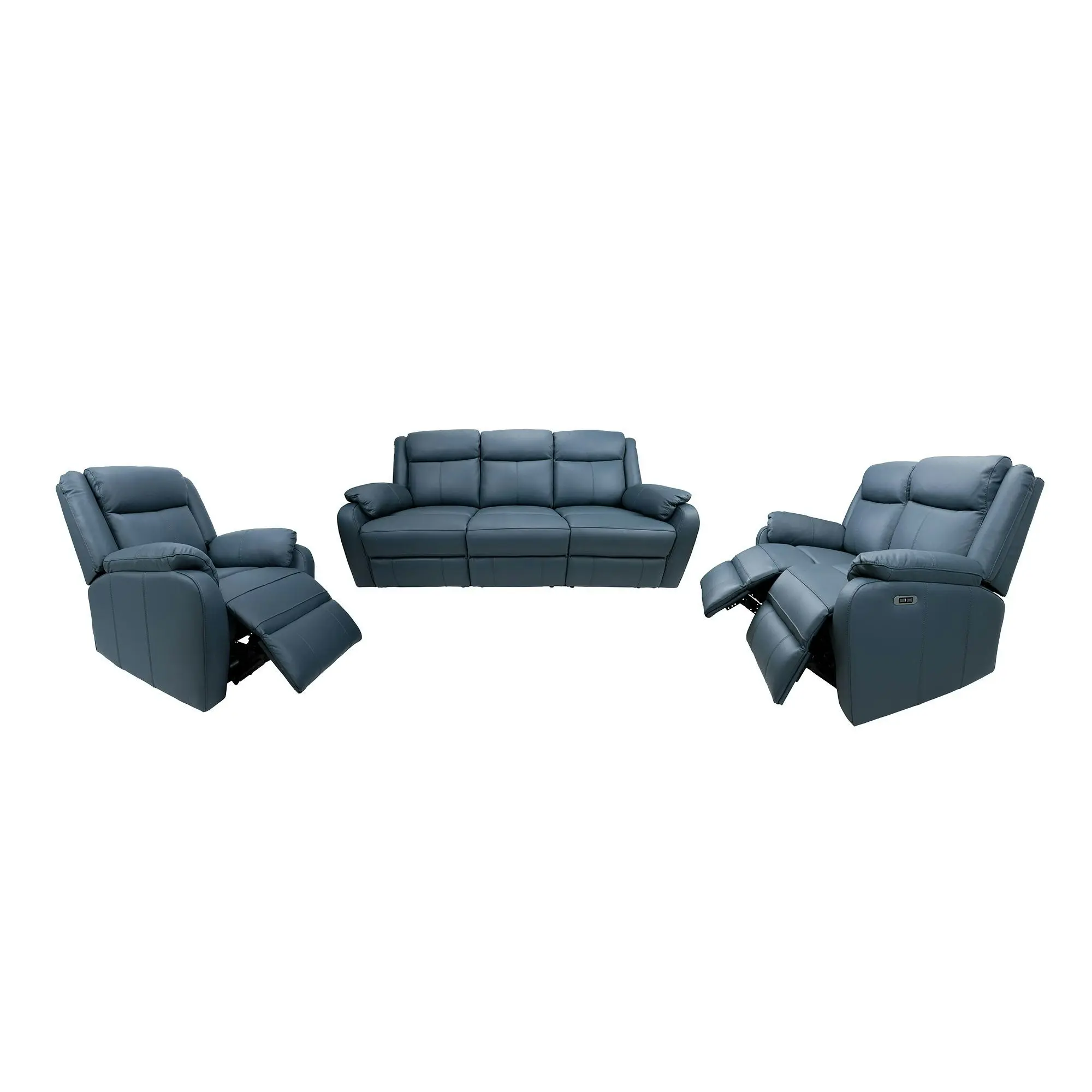 Bella 3+2+1 Seater Leather Electric Recliner Sofa Lounge