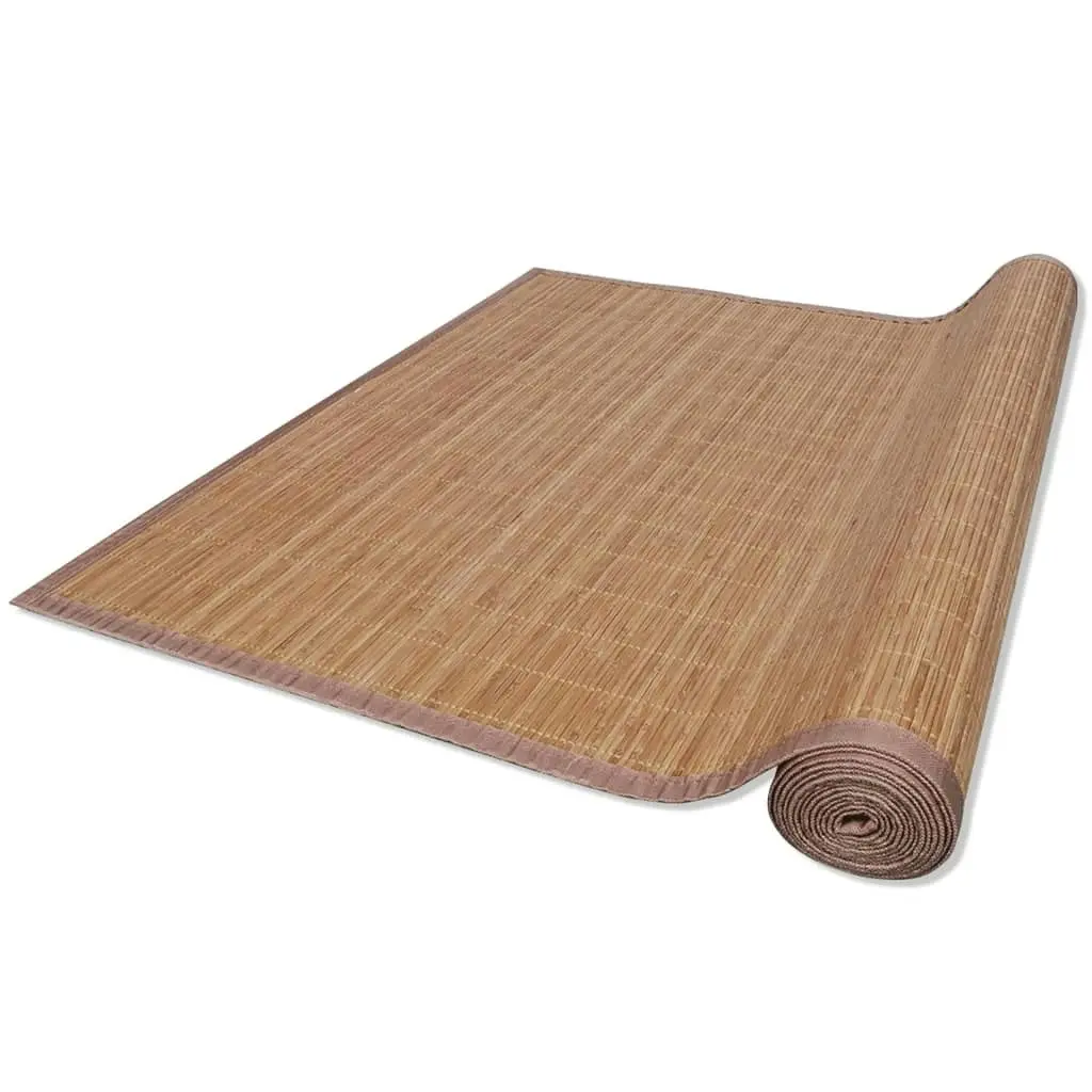 Rug Bamboo 160x230 cm Brown 245823