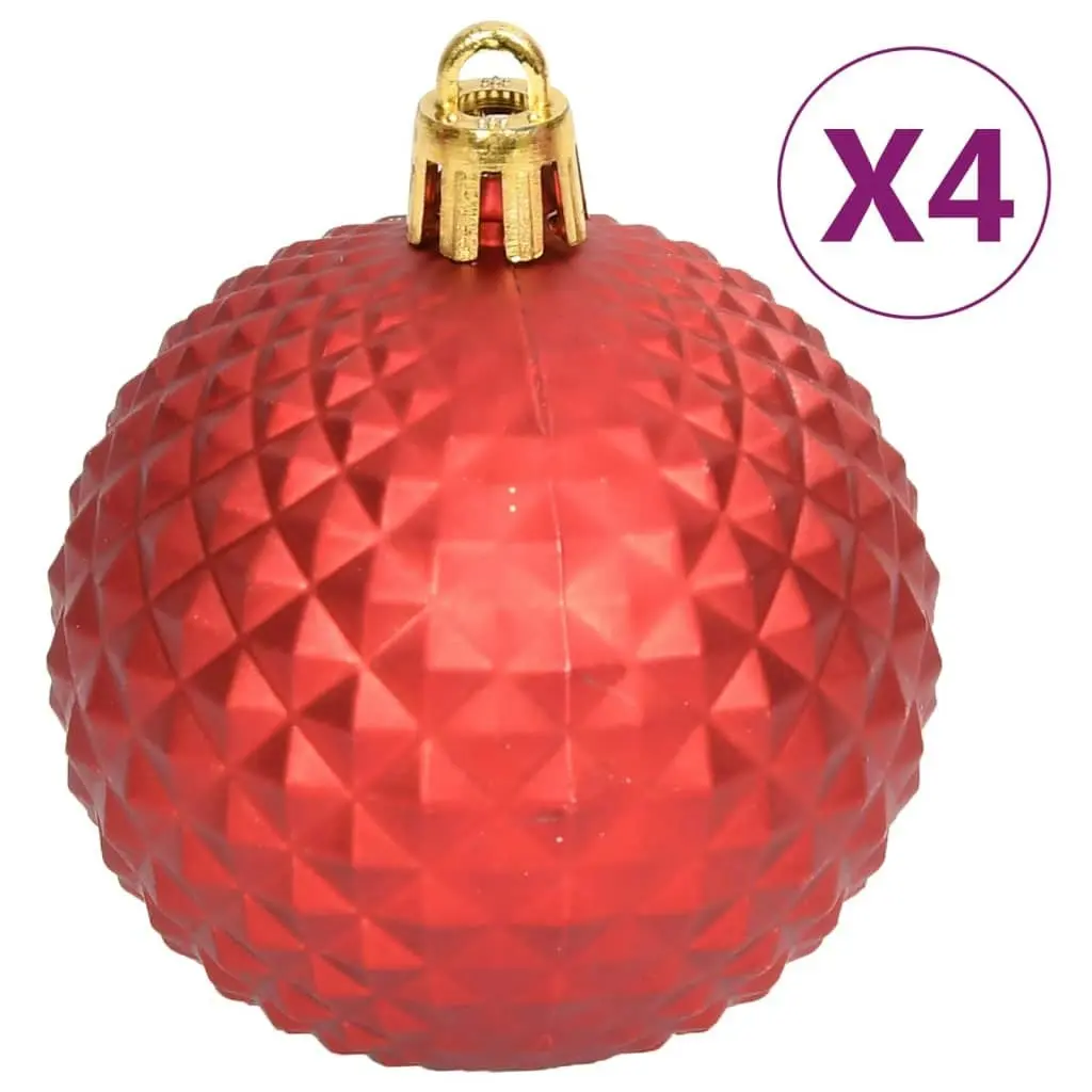 108 Piece Christmas Bauble Set Red and White 330092