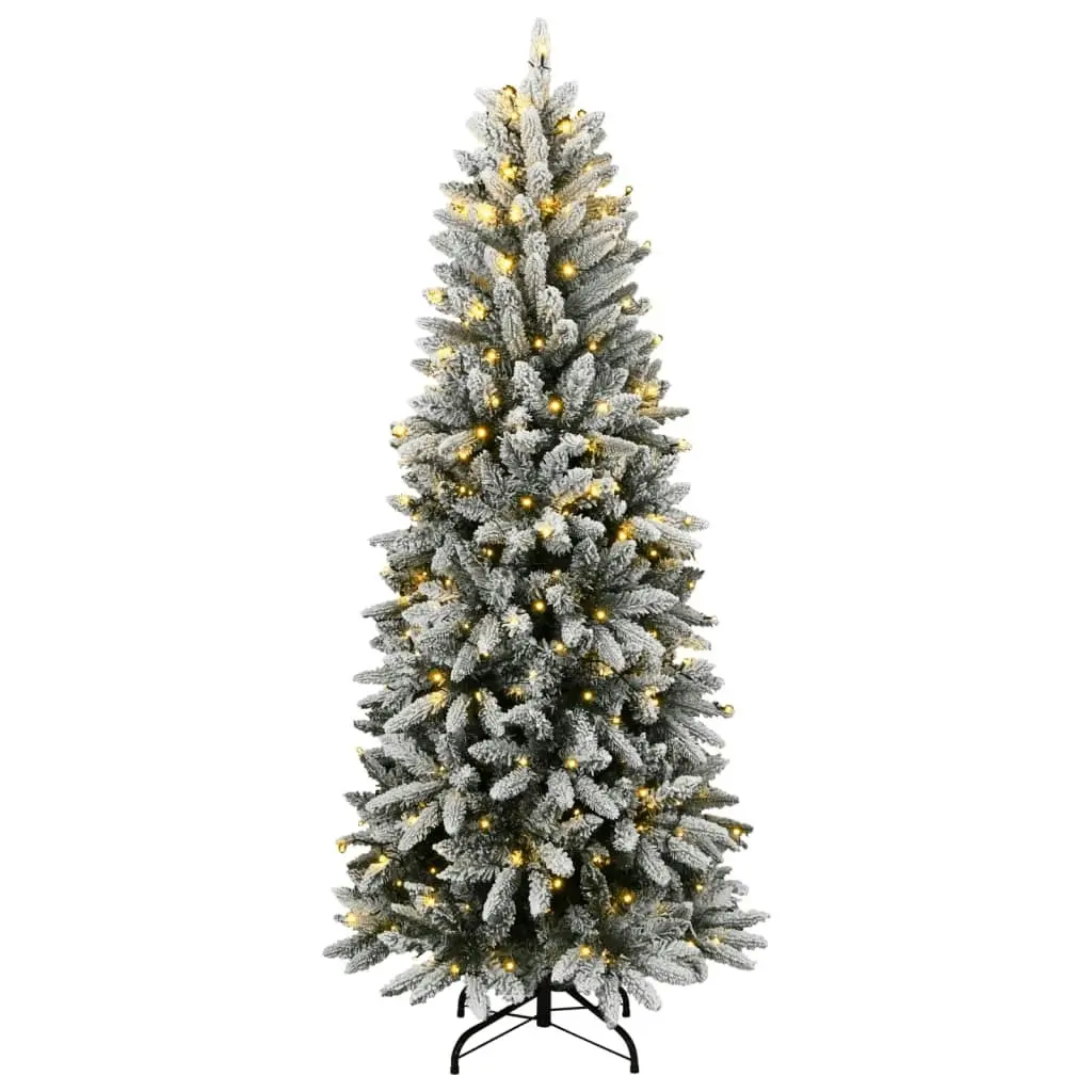 Artificial Christmas Tree 150 LEDs and Flocked Snow 150 cm 3315764