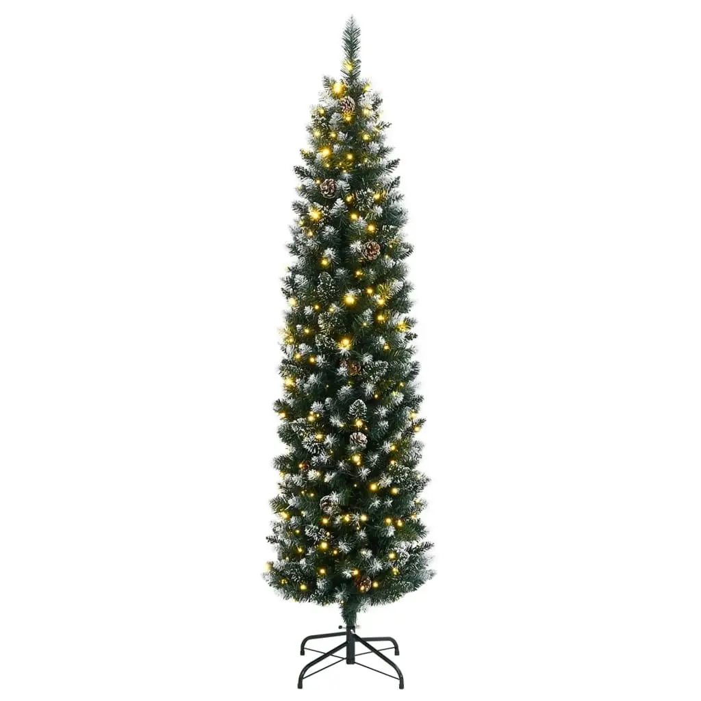 Artificial Slim Christmas Tree 150 LEDs 150 cm 3315779