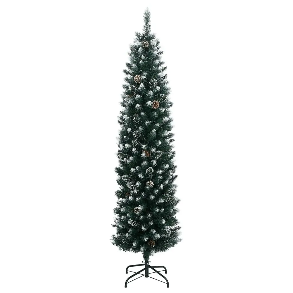 Artificial Slim Christmas Tree 300 LEDs 210 cm 3315781