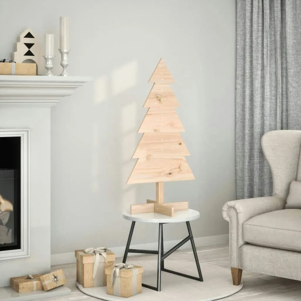 Wooden Christmas Tree for Decoration 100 cm Solid Wood Pine 858186