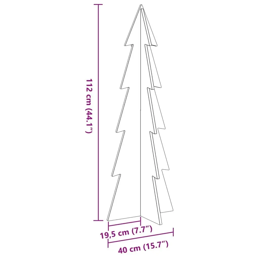 Wooden Christmas Tree for Decoration 112 cm Solid Wood Pine 858171