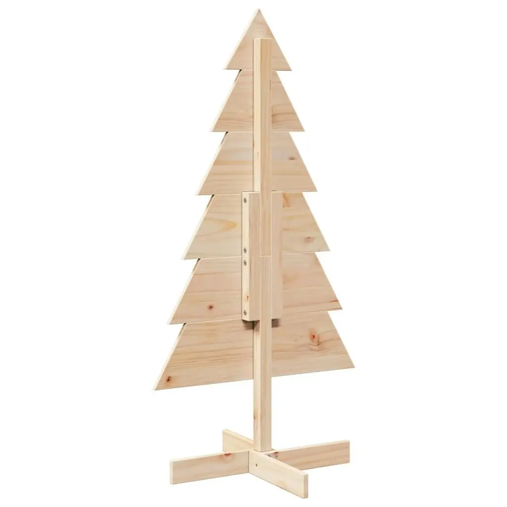 Wooden Christmas Tree for Decoration 120 cm Solid Wood Pine 858189